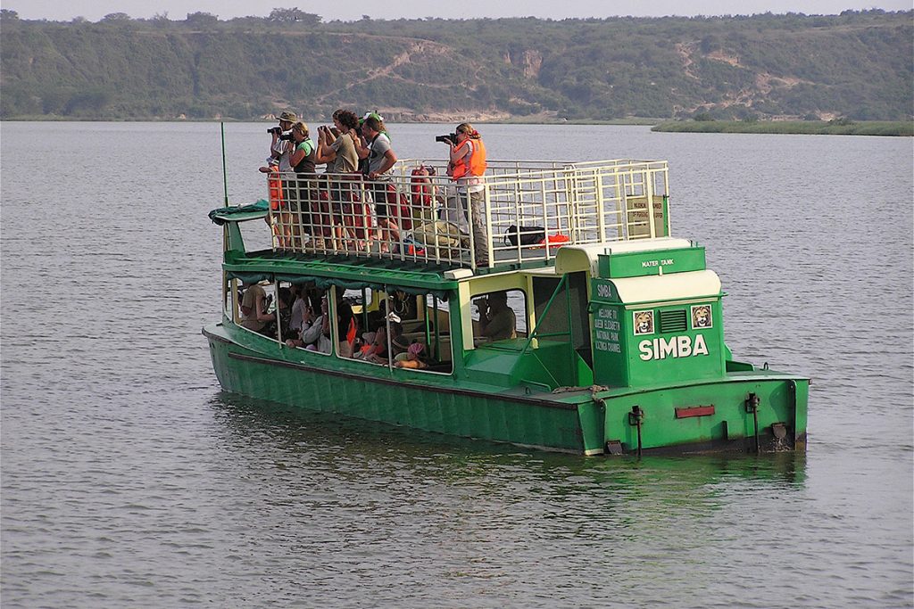 boat safari on kazinga channel - boat launch at murchison falls